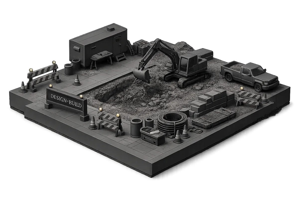 Active design-build job site